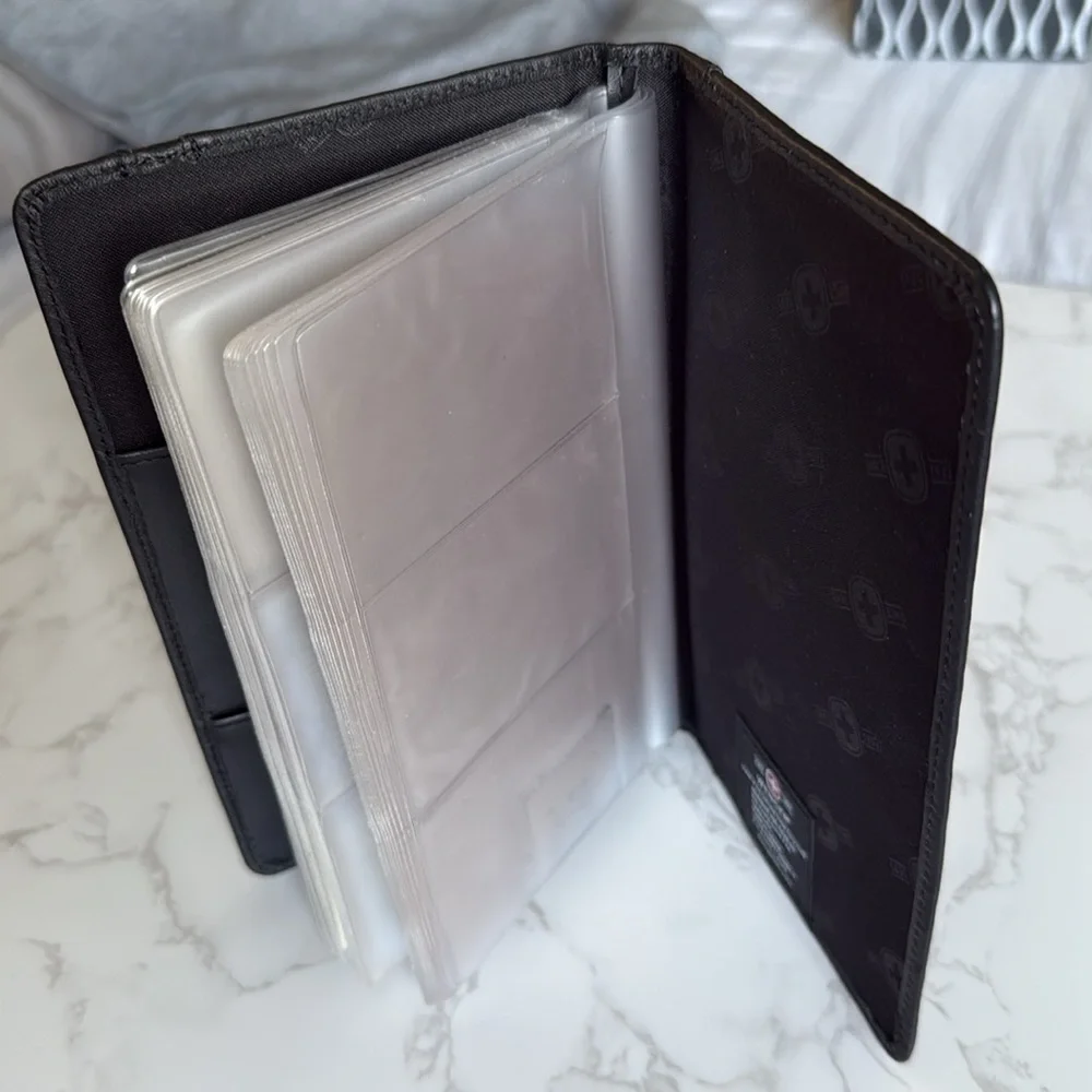 Black Book-Style Business Card Holder - Holds 129 Business Cards